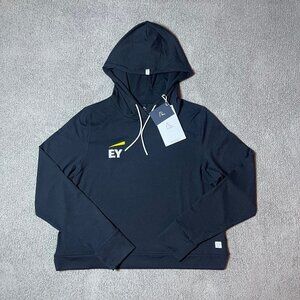 Rhoback Tempo Performance Black Hoodie Relaxed Fit Company Logo Women’s Large